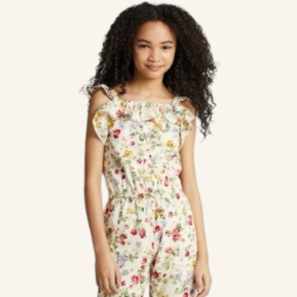 Floral Cotton Batiste Jumpsuit